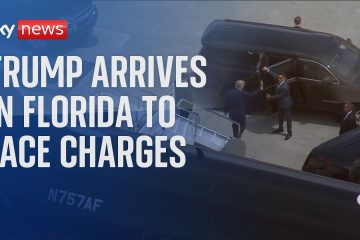 Donald Trump arrives in Florida to face charges