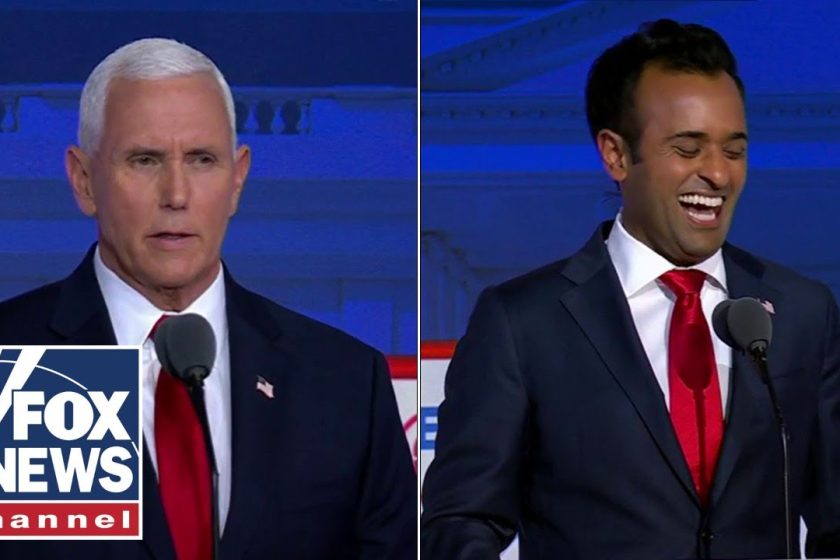 Vivek LAUGHS at Pence over answer to pardoning Trump